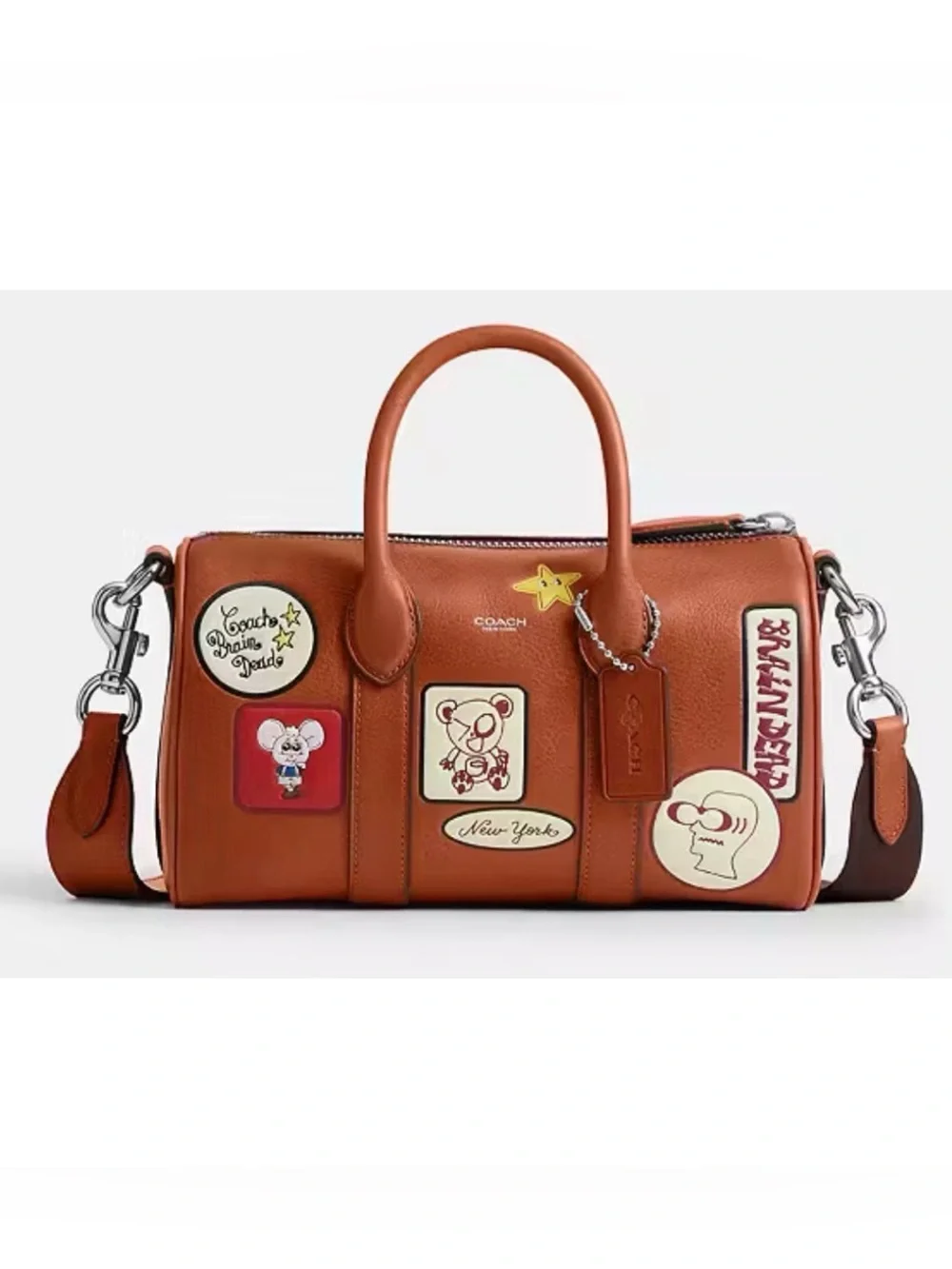 Coach | Brain Dead Compass Bag 25 With Patches, AMBER BROWN